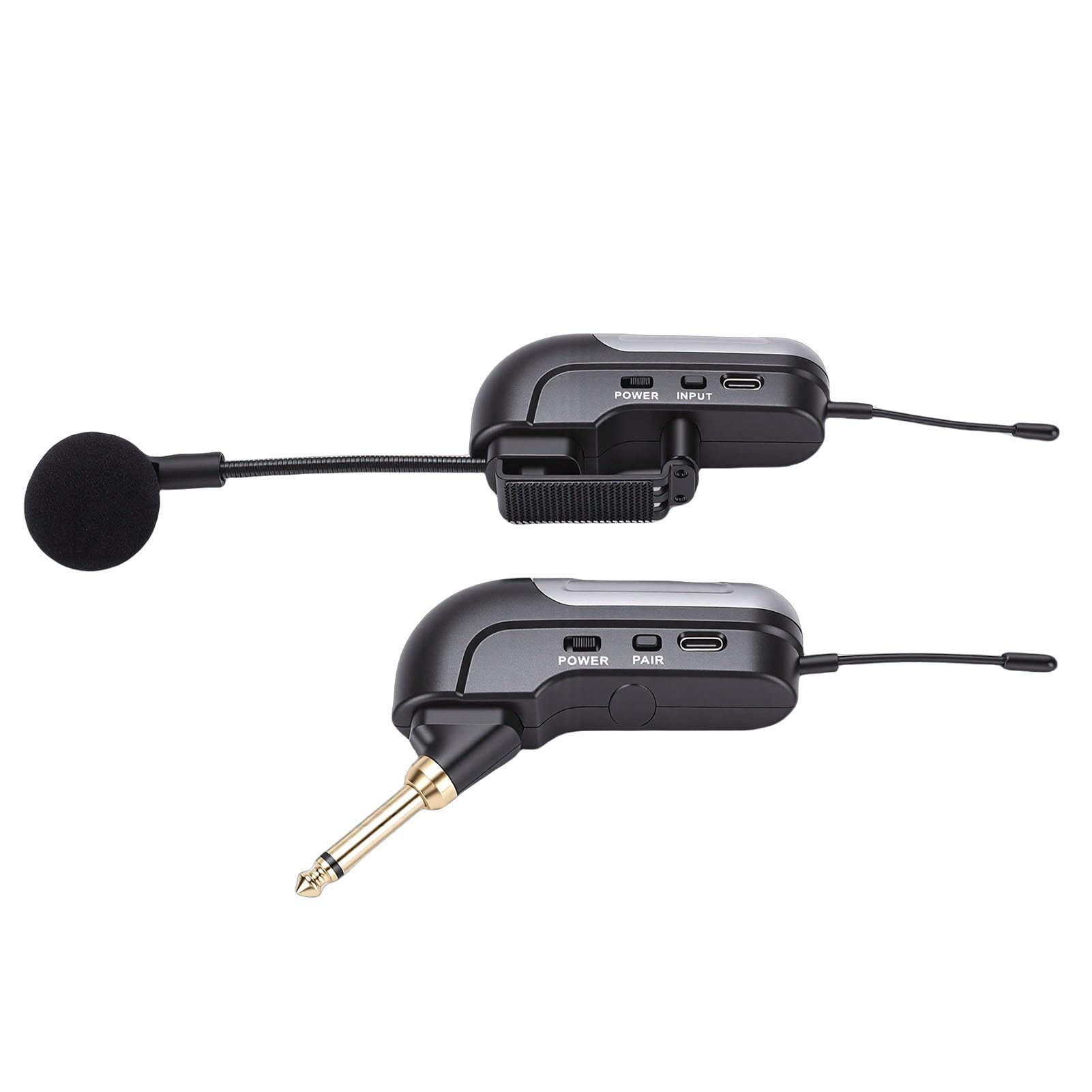 Estink Microfone de Acordeão Sem Fio UHF, Alcance de 30m, Bateria de 6h, Som HD, Redução de Ruído, Com Receptor para Performance de Banda No Palco.