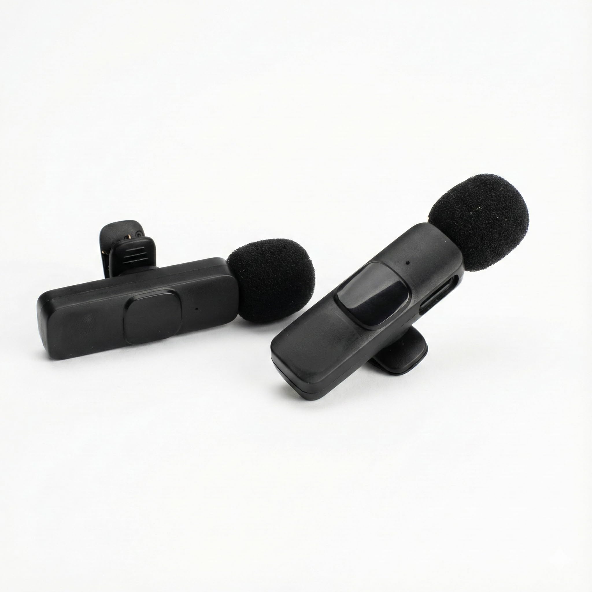 Kit 2 Microfones de Lapela Sem Fio para Celular - Cancelamento de Ruído, Conexão USB-C, Compatível com iPhone e Android, Ideal para Entrevistas, Reels e Podcasts