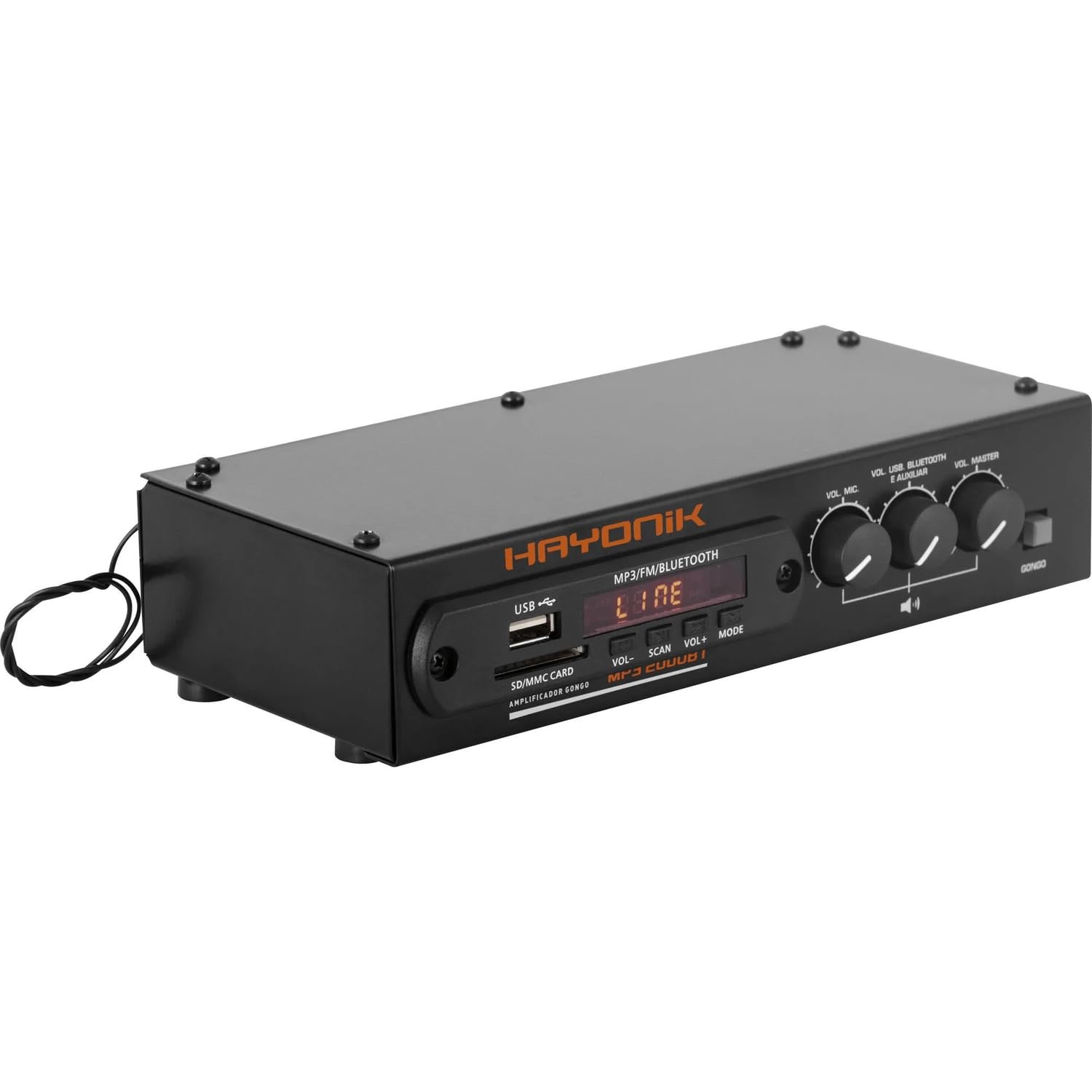 HAYONIK, Módulo Pré Amplificador com Gongo FM/USB/MP3/Bluetooth, Hayonik, MP3 2000BT