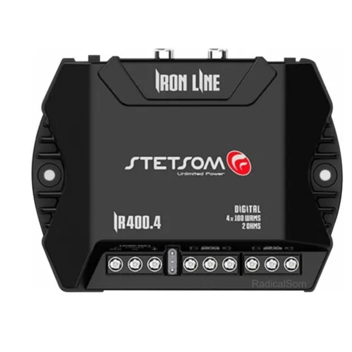 Módulo Amplificador de Potência para Som Automotivo Stetsom IR400.4 Digital 400W 4 Canais 2 OHMS,Preto