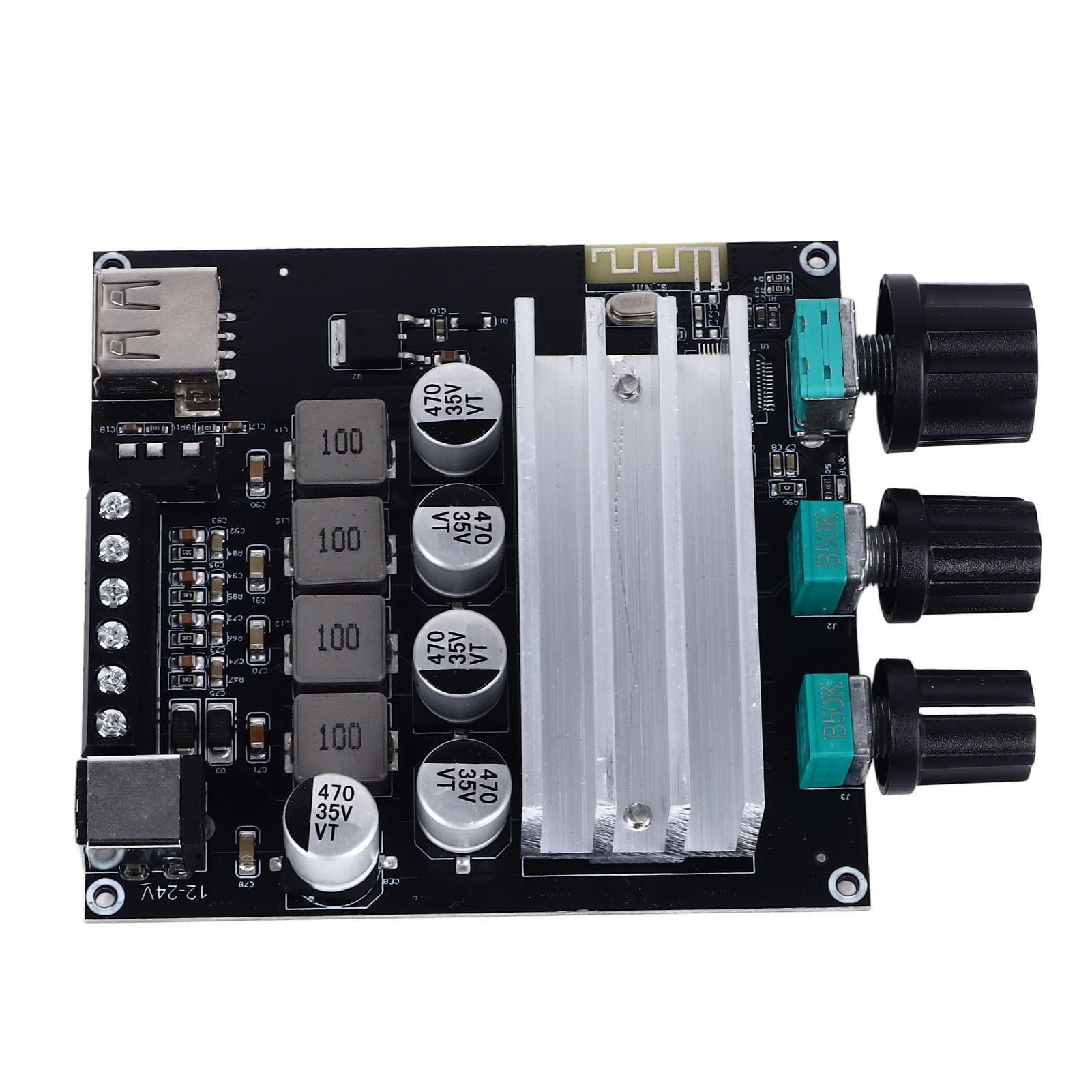 Placa de Amplificador de Canal Duplo, Módulo de Amplificador de Potência Digital BT 5.3, Controle de Som Personalizado Com Design Leve para Entretenimento Automotivo Doméstico,