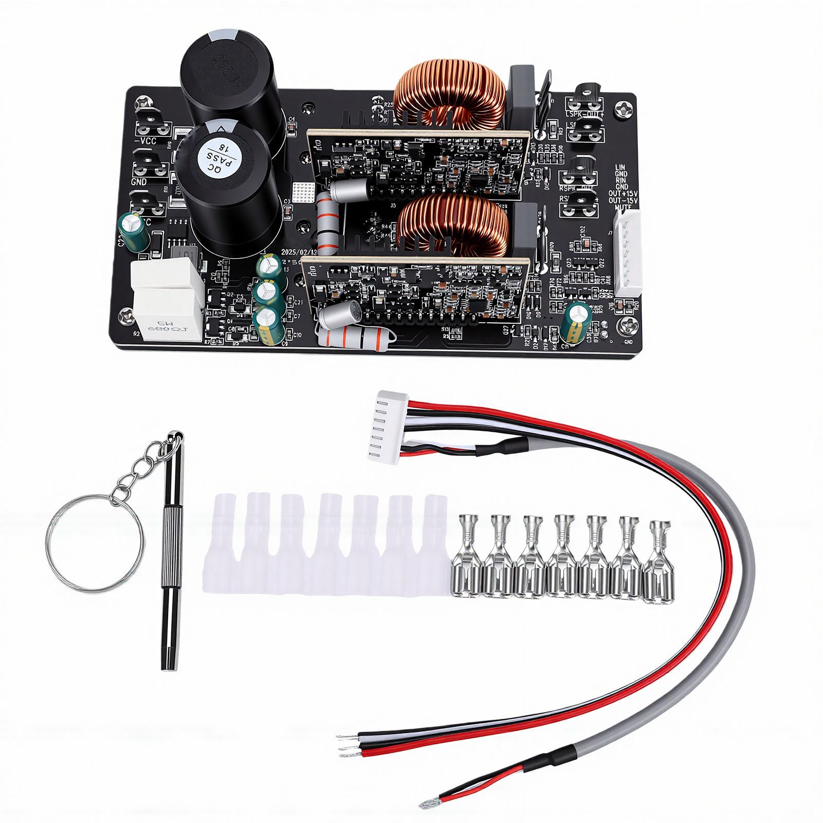 FTVOGUE Placa Amplificadora de Canal Duplo, Módulo Amplificador de Potência Digital Estéreo Classe D 800W Com Transistores Importados para Casa Automotiva Industrial