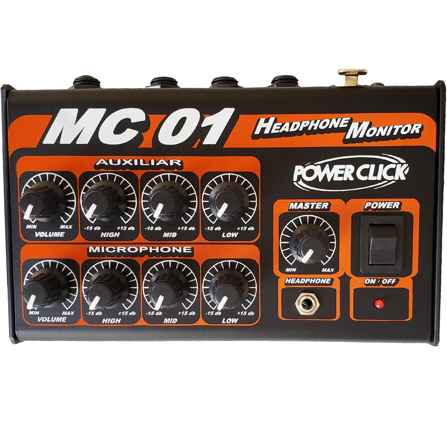 Monitor de Áudio Individual Power Click MC 01 Vocal 2 Canais com Fonte