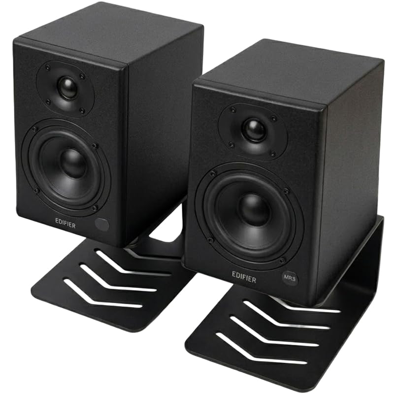 Par Suporte Monitor de Áudio Caixa de Som Home Studio Mesa 10KG Anti Vibração Profissional Preto M904 Máxima Audio