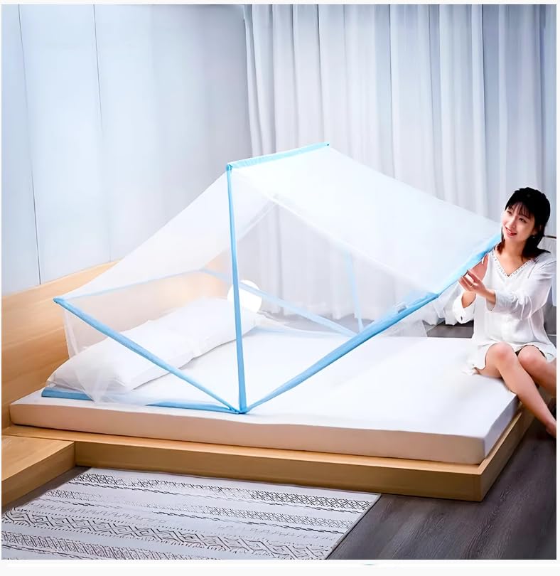Mosquiteiro Cama Casal Queen Tenda Portátil Dobrável Prática