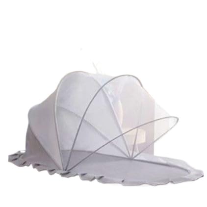 Mosquiteiro Infantil Dobrável Portátil para Bebê, Rede Protetora com Malha Fina para Berço, Cama, Passeios e Superfícies Planas(CINZA,120X65X75CM)