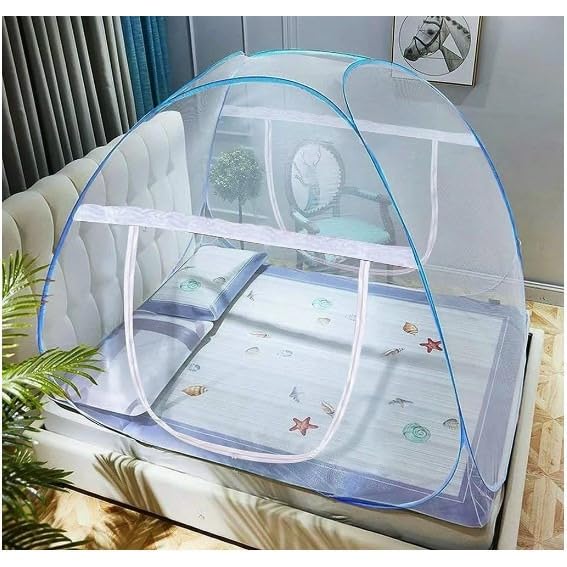 Mosquiteiro Tenda Dobrável para Cama King Rede Portátil Anti Mosquito Proteção Contra Insetos(COR ALEATORIA,150 * 200 CM)