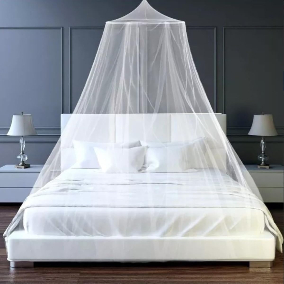 Mosquiteiro De Teto Filo Simples P Cama Casal E Solteiro Cor Branco | Reda Filó