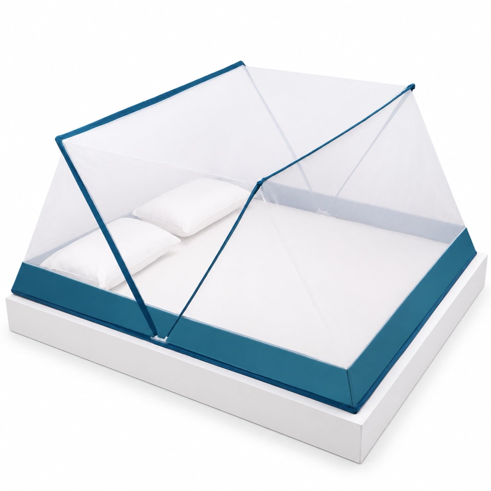 Mosquiteiro para Cama de Casal Tenda Dobrável 135x190x80cm | Tela protetora em poliéster respirável, portátil e dobrável para adultos e crianças