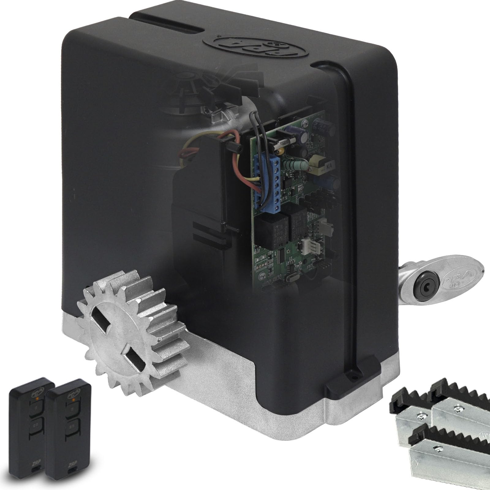 Kit Motor Dz 1/4hp 3m Cremalheira 2 Controle Portão Deslizante- 127v