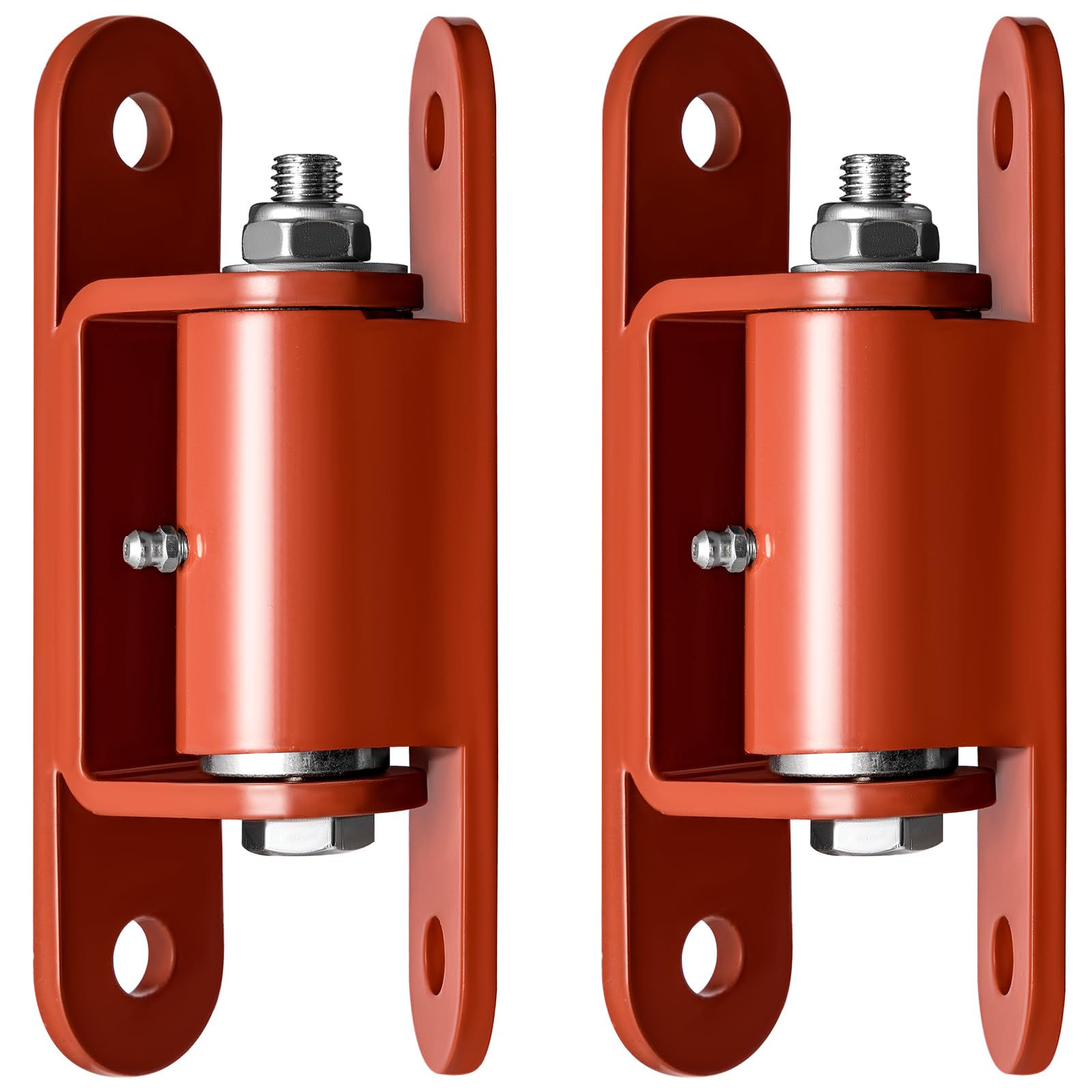 Pacote com 2 dobradiças de portão resistentes, rolamentos selados de 18 cm, pivô ajustável adequado para portões de garagem grandes, carbono até 500 kg, vermelho
