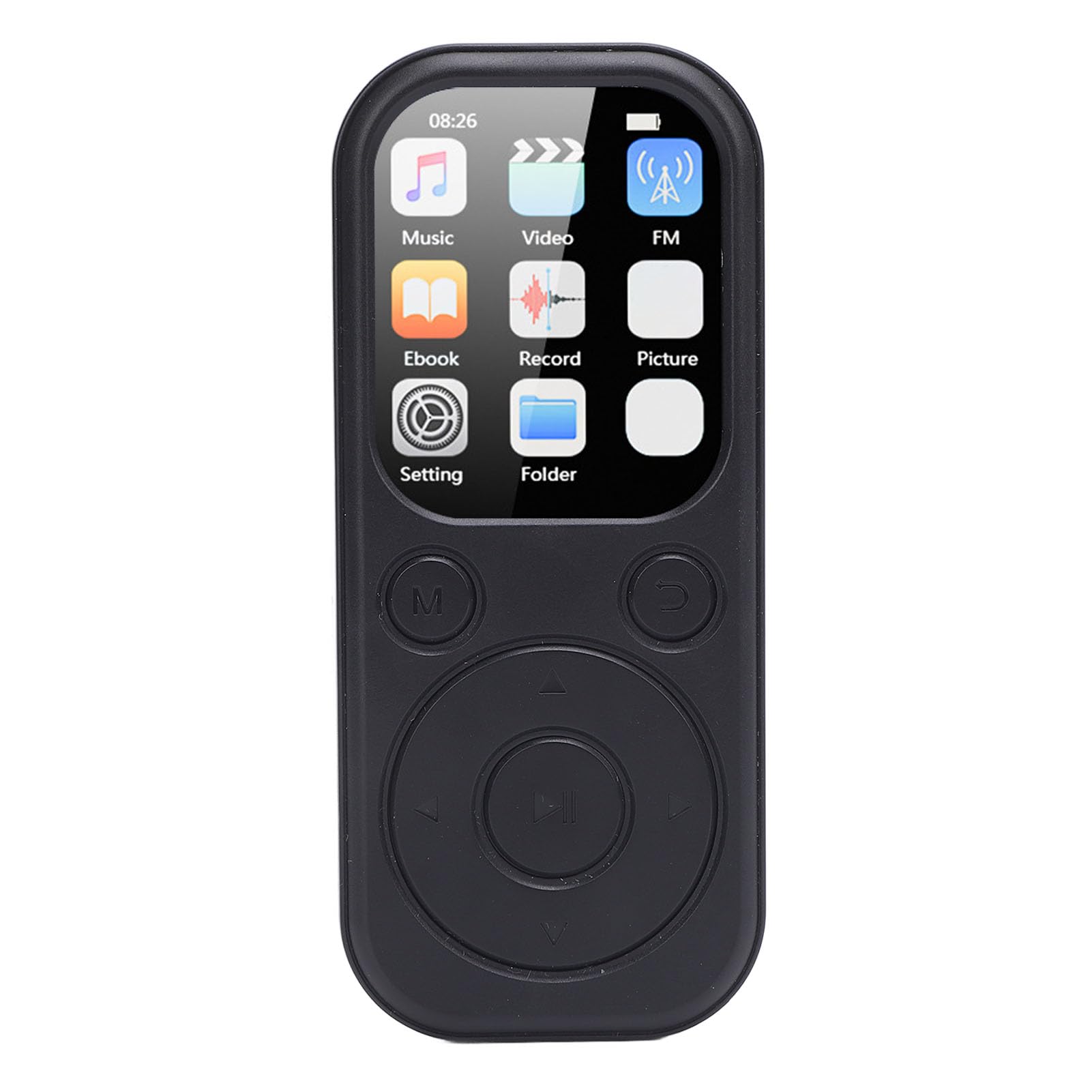 Dpofirs MP3 Player Com Bluetooth 5.4, Music Player Portátil Com Som HiFi para Corredores Esportivos, Tela de 2 Polegadas, 500mAh, Leitor (Nenhum cartão de memória pequeno)