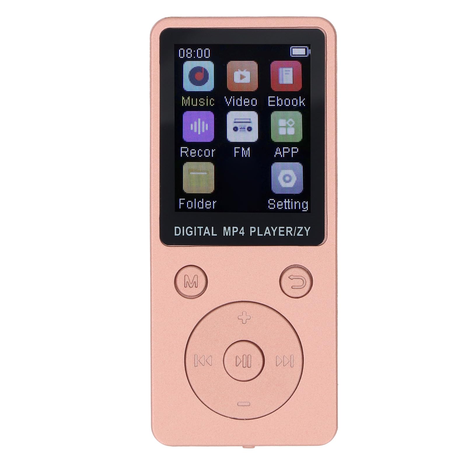 Cosiki MP3 MP4 Player Com Bluetooth 5.0, Reprodutor de Música Portátil Com Tela de 1,8 Polegadas, Reprodutor de Música Com Cartão de Memória de 64 GB Integrado Com Alto-falante, Ideal para, Vídeos,
