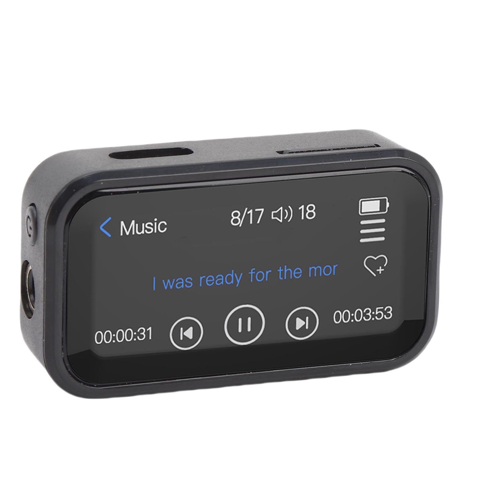 Diyeeni Reprodutor de MP3 Portátil Com Bluetooth, Reprodutor de Música HiFi Sem Perdas Com Rádio FM, Tela Sensível Ao Toque de 1,47 Polegadas, Cartão de Memória de 32 GB, Design Com