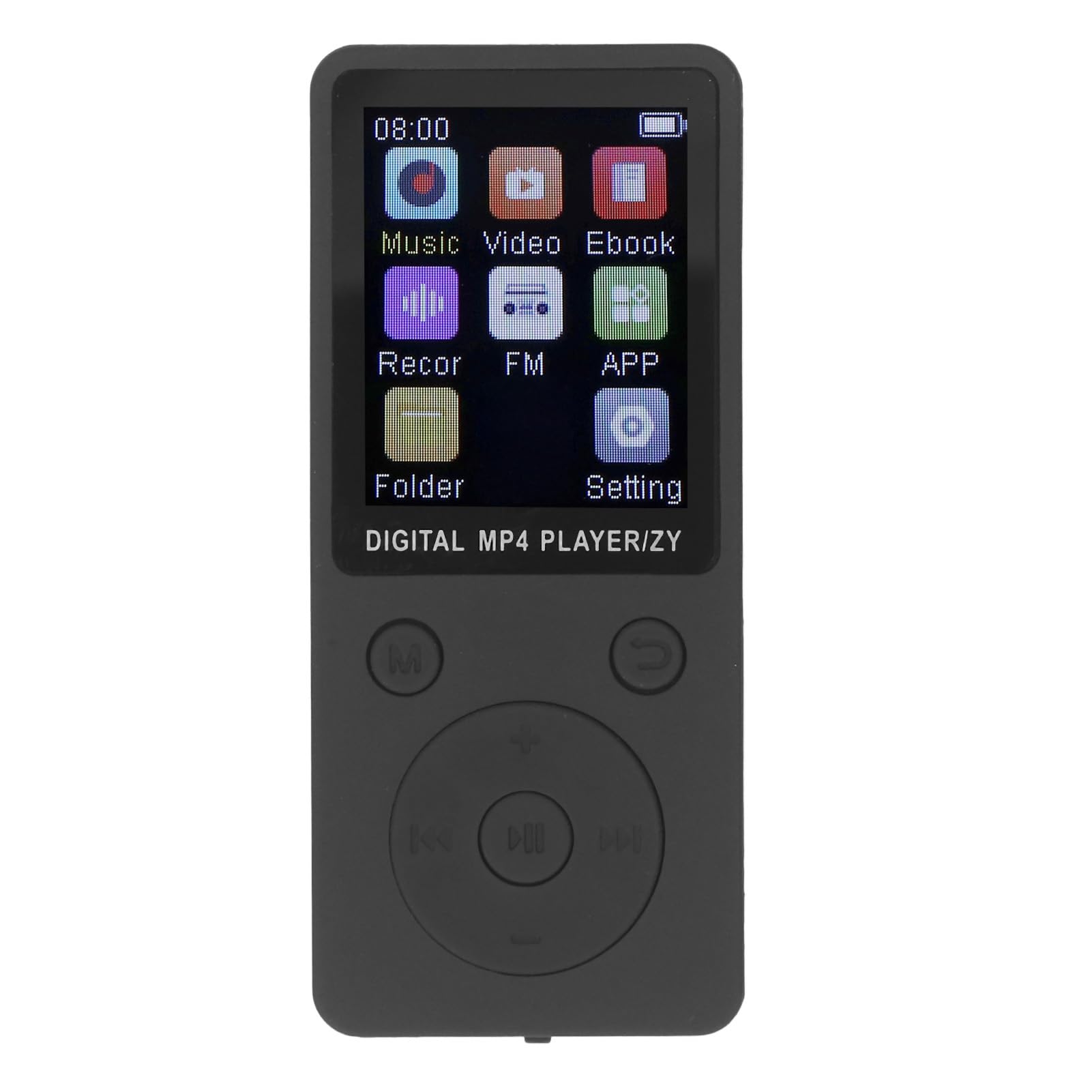 GOWENIC MP3 MP4 Player Com Bluetooth 5.0, Reprodutor de Música Portátil de 1,8 Polegadas Com Alto-falante, Cartão de Memória Integrado de 64 GB, para Música, Vídeos, E-books, Visualização de Fotos