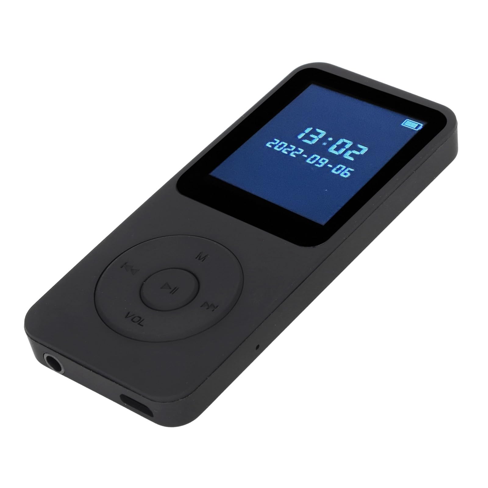 Ejoyous Reprodutor MP3 Bluetooth Reprodutor de Música de Digital 5.0 Tela de 1,77 Polegadas HiFi Rádio FM Gravação Suporte para Cartão TF de 128GB Com (Cartão de memória pequeno 8G)