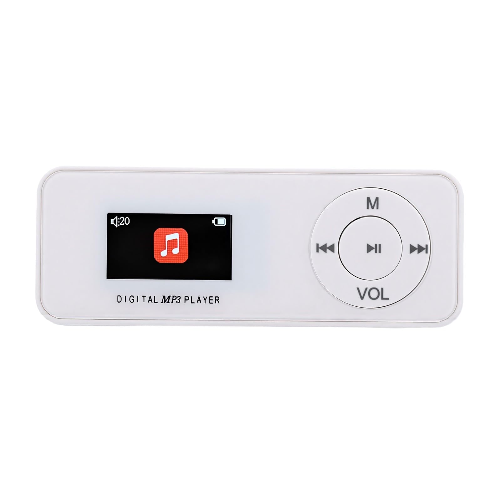 Reprodutor de Mp3 Bluetooth, Reprodutor de Música Hifi, Alto-falante Hd, Função de Transmissão Fm Com Suporte para Fone de Ouvido, Expansão Pequena de Cartão de Memória (Branca)