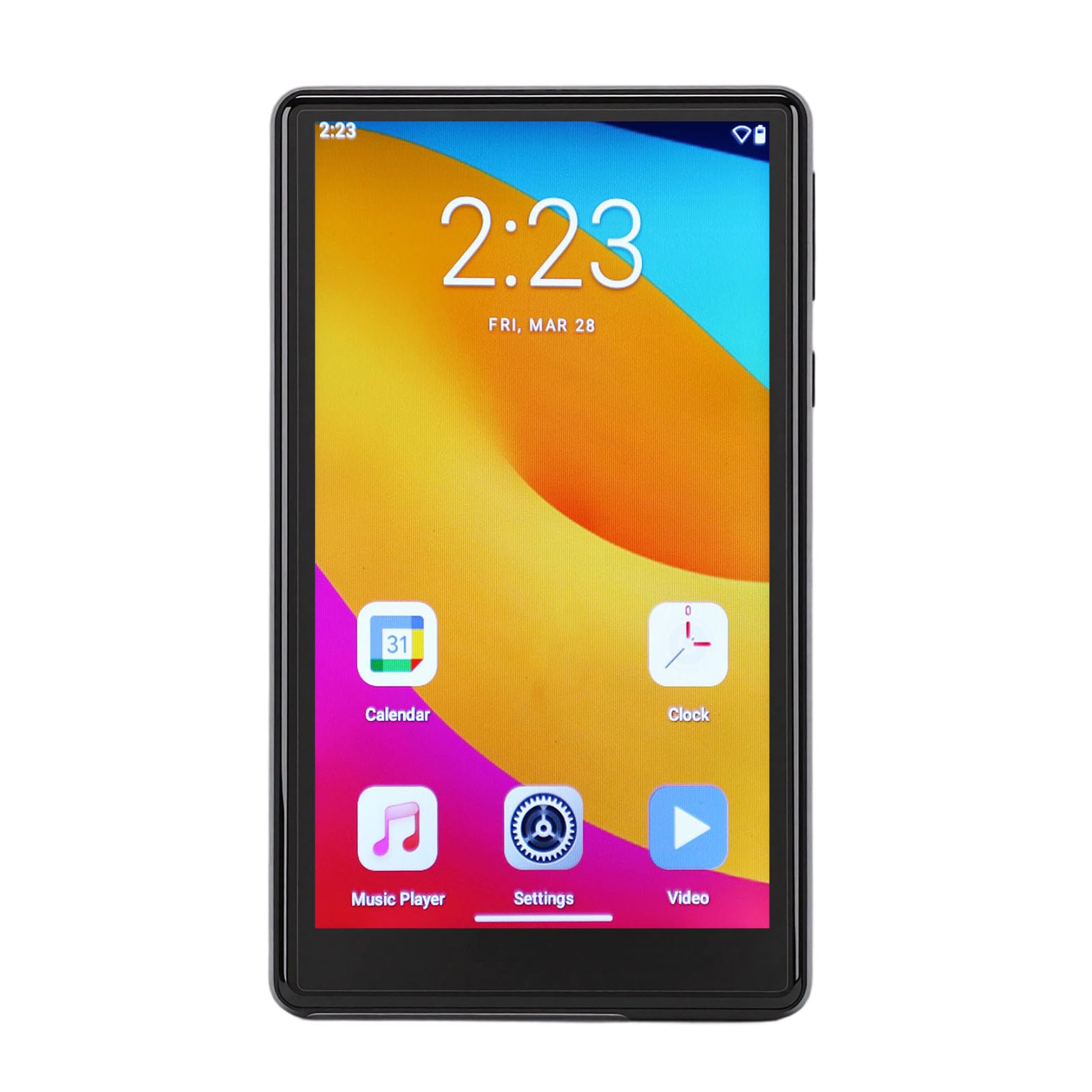 Fabater Leitor de MP3 Bluetooth 5.0 Com Tela Sensível Ao Toque de 5.0", Reprodutor de Música Digital para Trabalho e Estudo, 3 GB de RAM, WiFi Habilitado, 32 GB de Armazenamento (Preta)