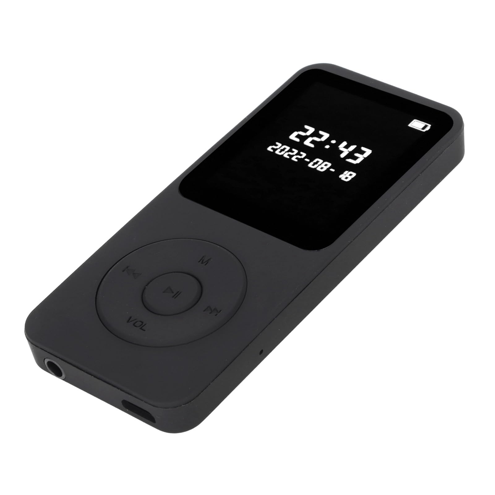 Fabater Bluetooth 5.0 MP3 MP4 Player Com Tela de 1,77 Polegadas, Reprodutor de Música HiFi Portátil Ultrafino, Alto-falantes HD Integrados, Gravação Com Cancelamento de Ruído, Expansível até 128 GB,