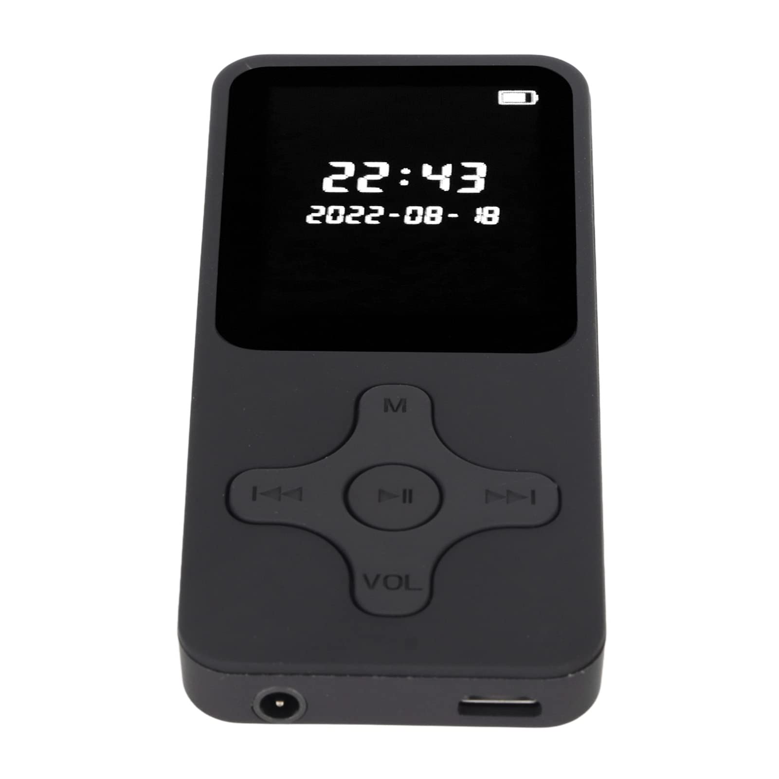 Jiawu Leitor MP3 MP4, Tela LCD Ultrafina de 1,77 Polegadas, Alto-falante HD, Rádio FM, Bateria de 30 Horas, Reprodutor de Música Bluetooth 5.0, Reprodutor de Música HiFi Portátil Com Sem (Sem
