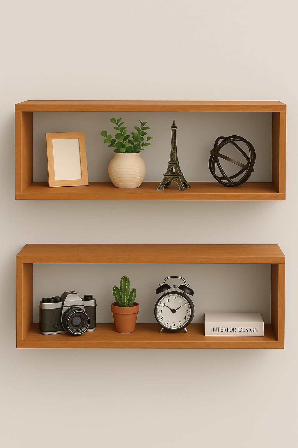 kit 2 nichos mdf 50x20x12 (peroba rosa)