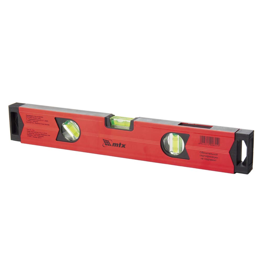 Mtx Nivel de Aluminio Pol. 16 400 Mm 3 Bolhas 1 Bolha com Espelho