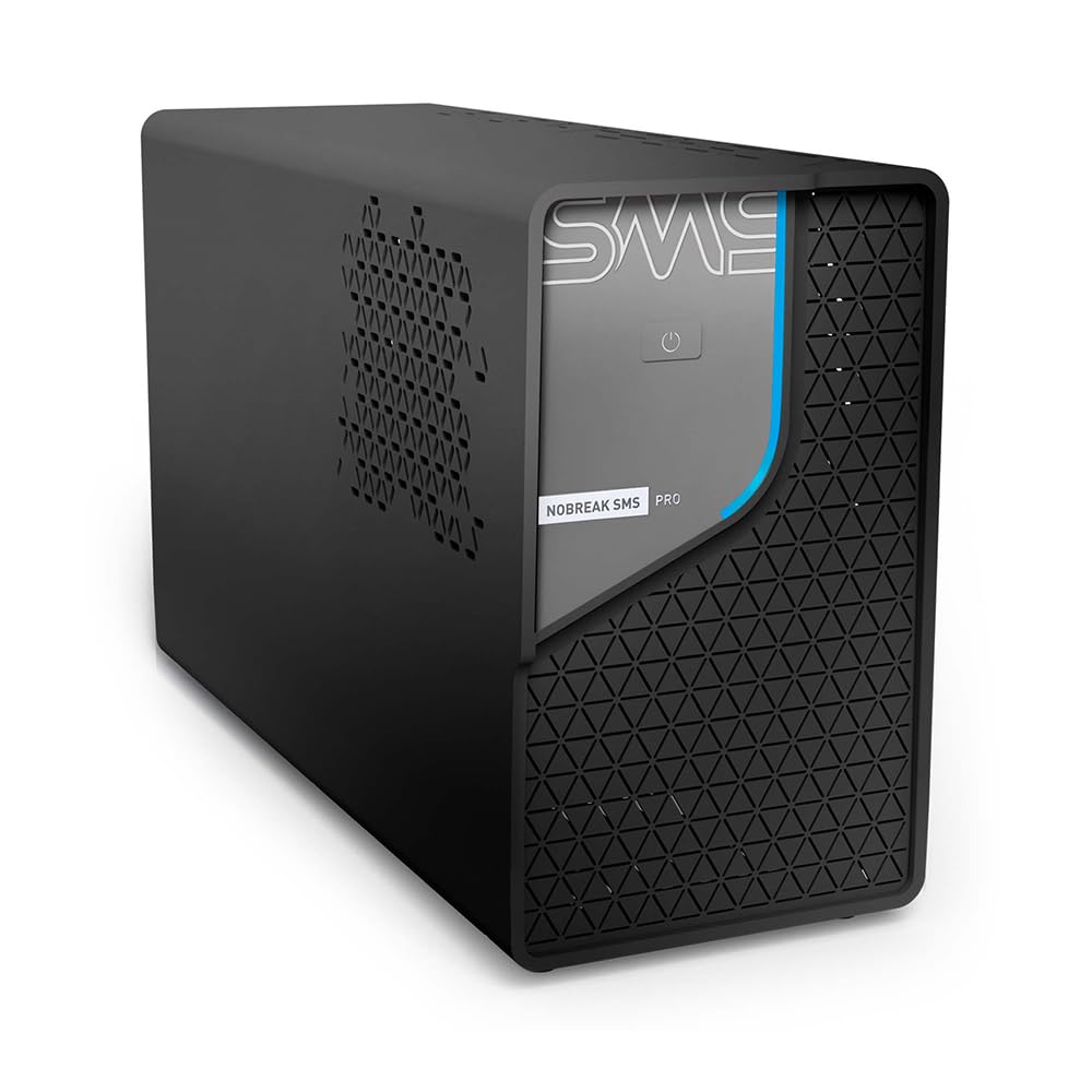 SMS Audio Nobreak SMS Pro 1500VA Bivolt Automático |6 Tomadas 10A +2 Tomadas 20A| Senoidal por Aproximação | Gerenciamento Desktop via USB | Expansão de Autonomia com Bateria Externa