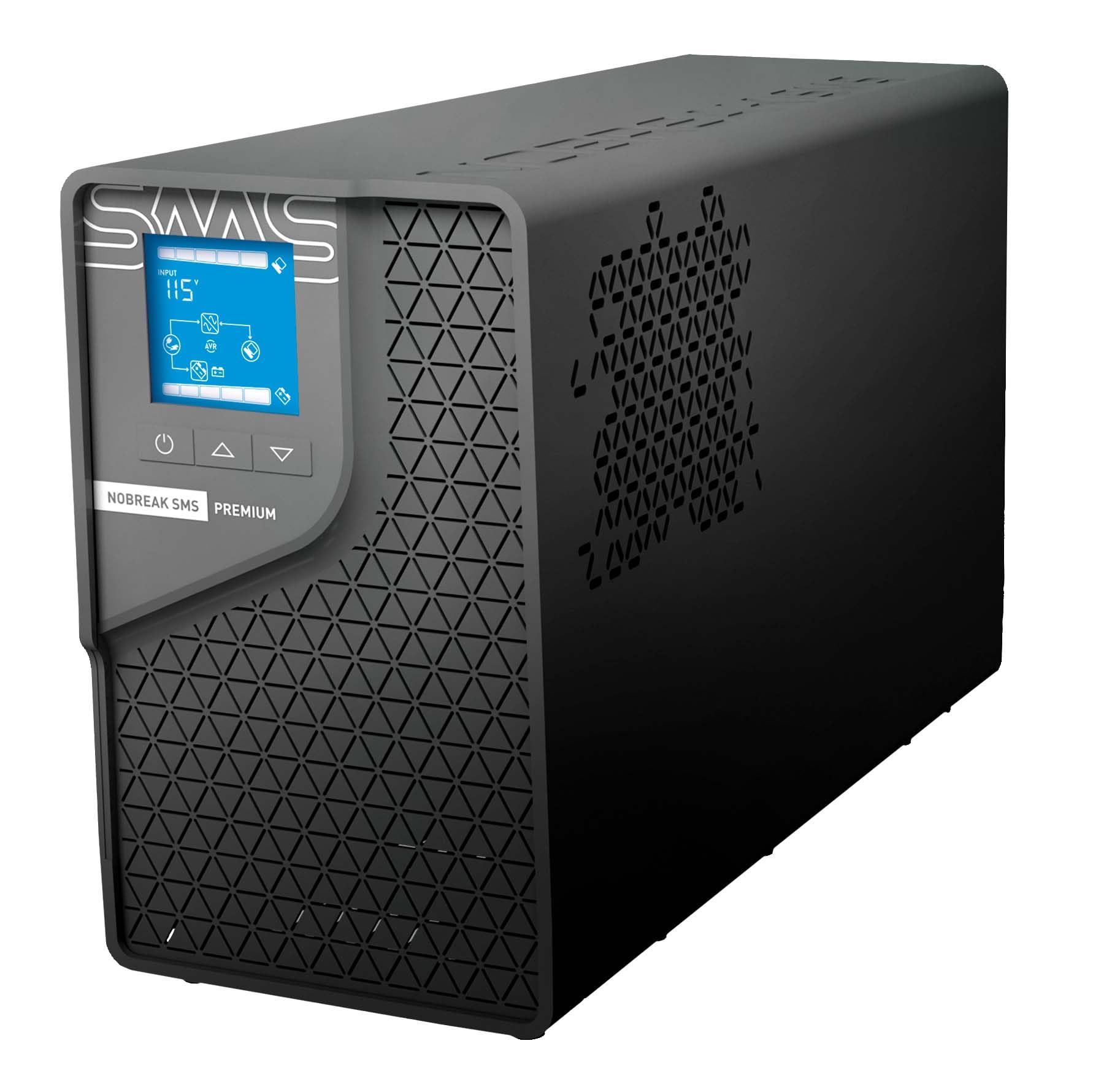 Nobreak SMS Premium 1800VA Bivolt | Onda Senoidal | Display LCD | Gerenciamento Wi-Fi PowerView Mobile | Expansão de Autonomia com Bateria Externa | 6 Tomadas 10A + 2 Tomadas 20A