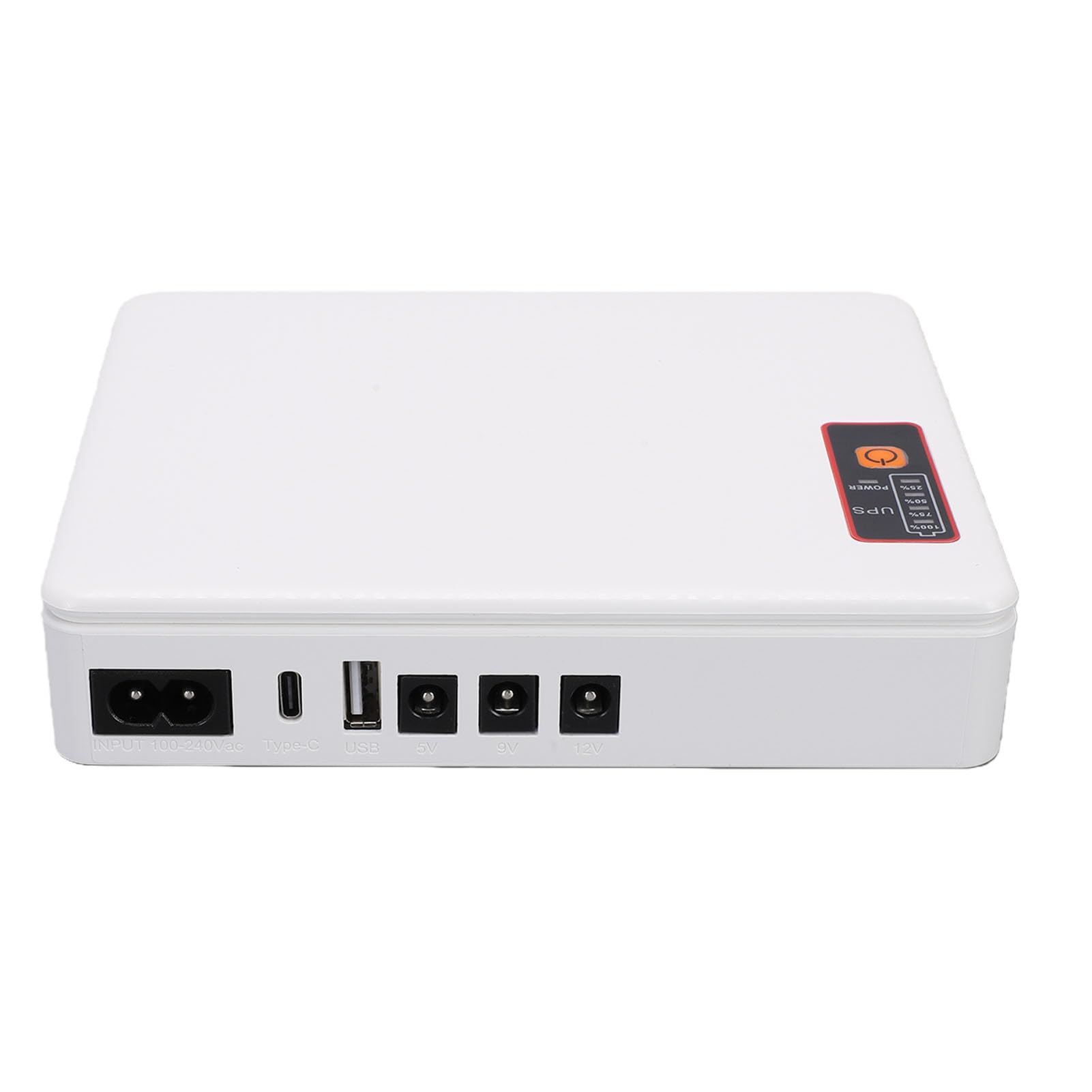 Eujgoov Mini UPS Bateria Backup 12000mAh 18W Com Múltiplas Saídas DC USB Type C para Roteador Modem Câmera de Segurança Home Office (Plugue dos EUA)