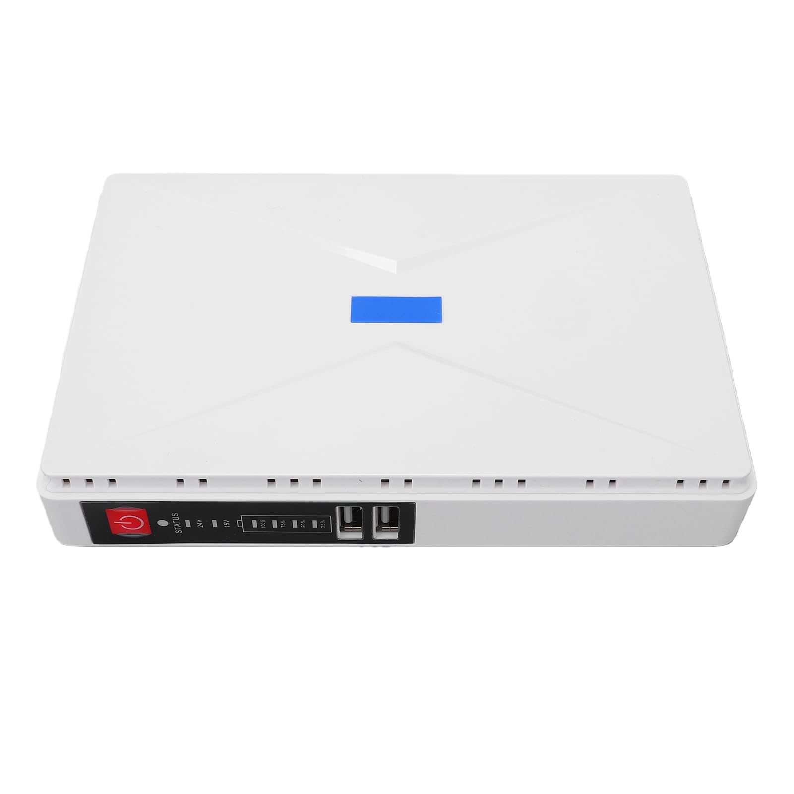 Fonte de Alimentação de Backup Mini UPS para Roteador WiFi Fonte Alimentação Ininterrupta Compacta 8800mAh para Home Office ABS Branco (Plugue dos EUA)