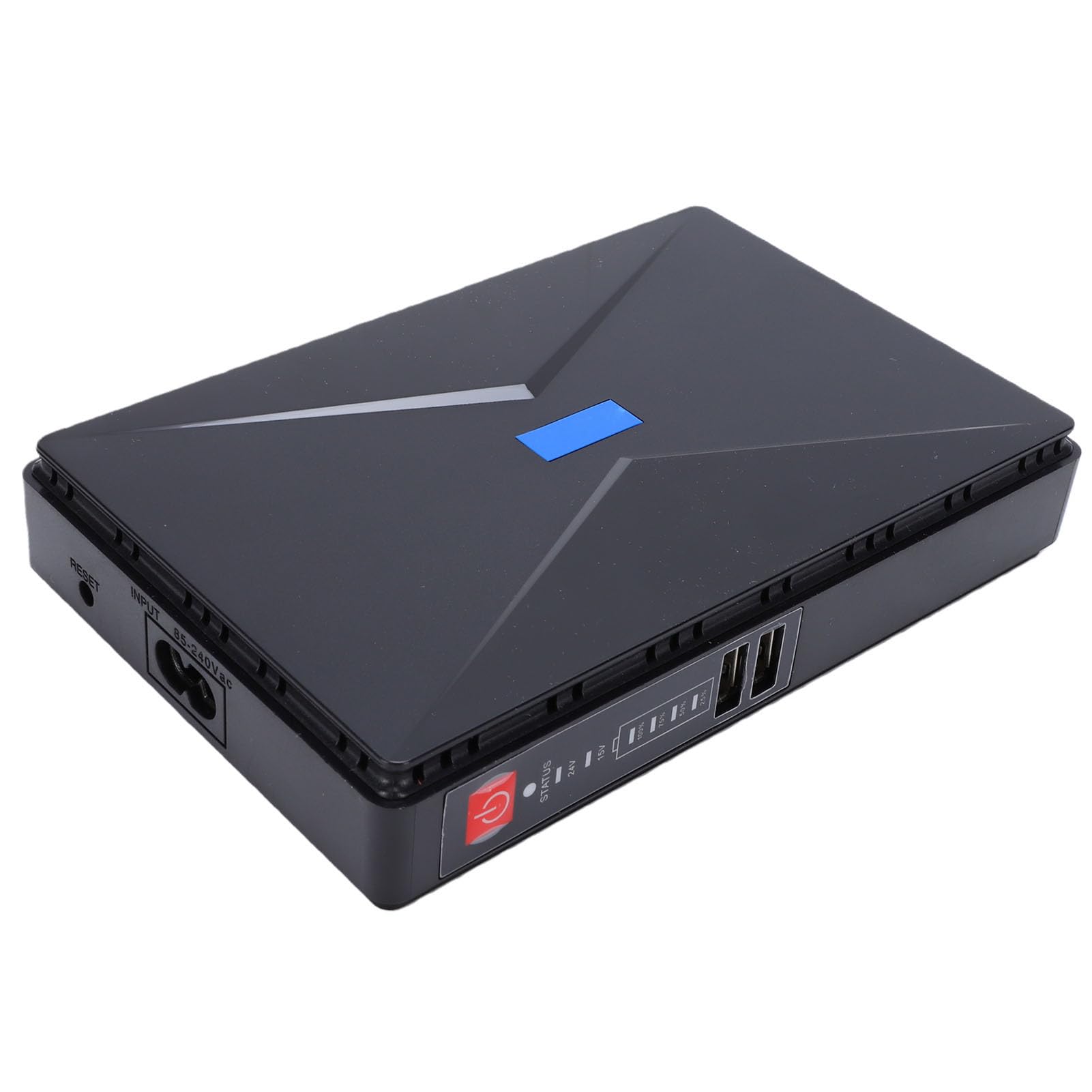 Generic Mini UPS Bateria Backup 8800mAh para Câmera de Segurança do Roteador Fonte de Alimentação Portátil Preta para Home Office Com Múltiplas Opções de Saída (Plugue dos EUA)
