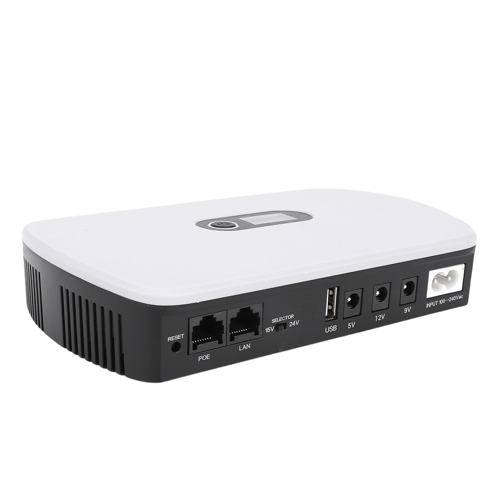 Headerbs Backup de Bateria UPS, Display ABS LCD Fonte de Alimentação Ininterrupta 10400mAh 18W Com Saídas USB DC POE para Roteador Modem Câmera de Segurança Smartphone Home Office (Plugue dos EUA)