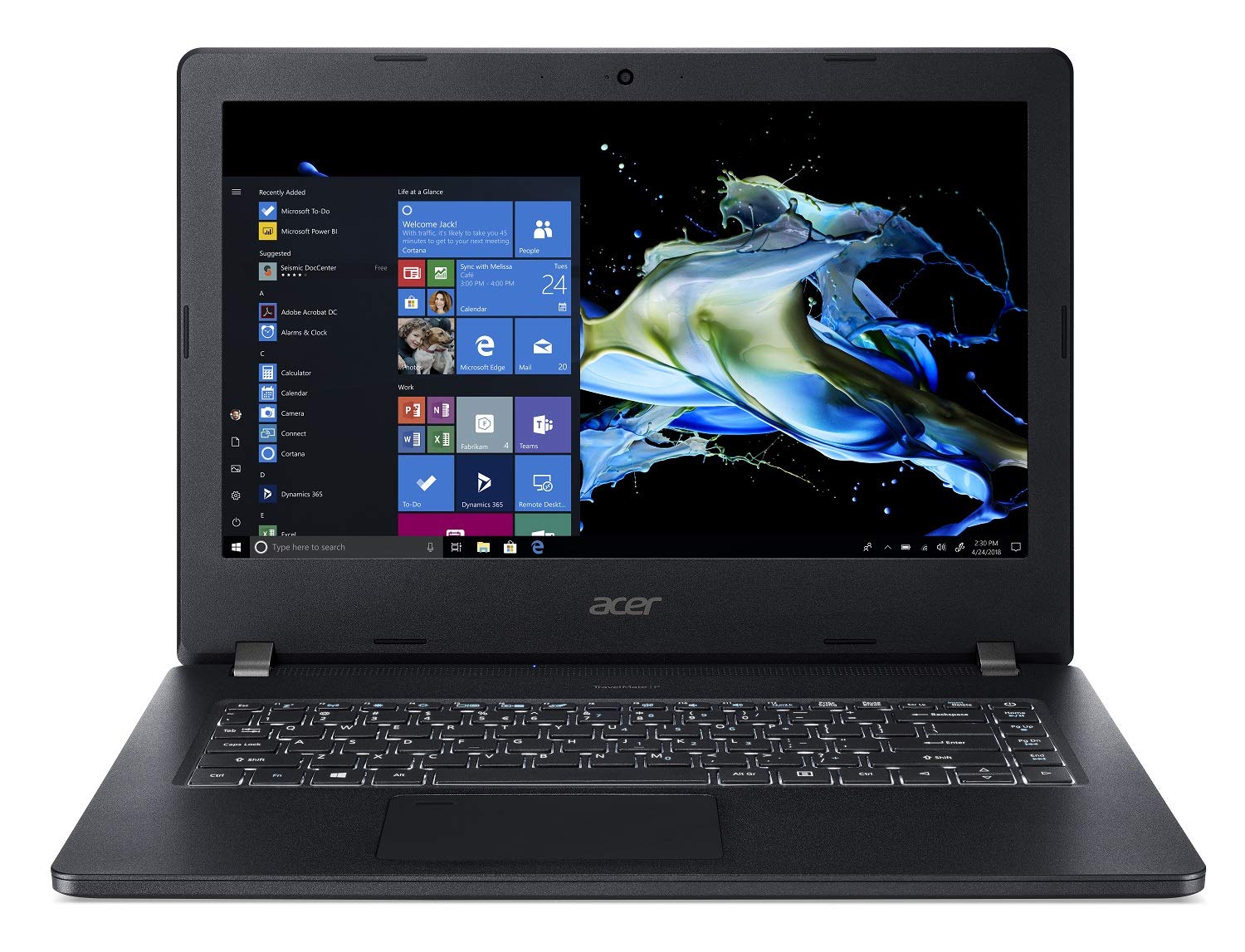 Acer Laptop TravelMate P2 Business Laptop, 14" FHD IPS, Intel Core i5-8250U, 8GB DDR4, 256GB SSD, bateria de 10 horas, Win 10 Pro, TPM 2.0, Mil-Spec, leitor de impressão digital, TMP214-51-55FM
