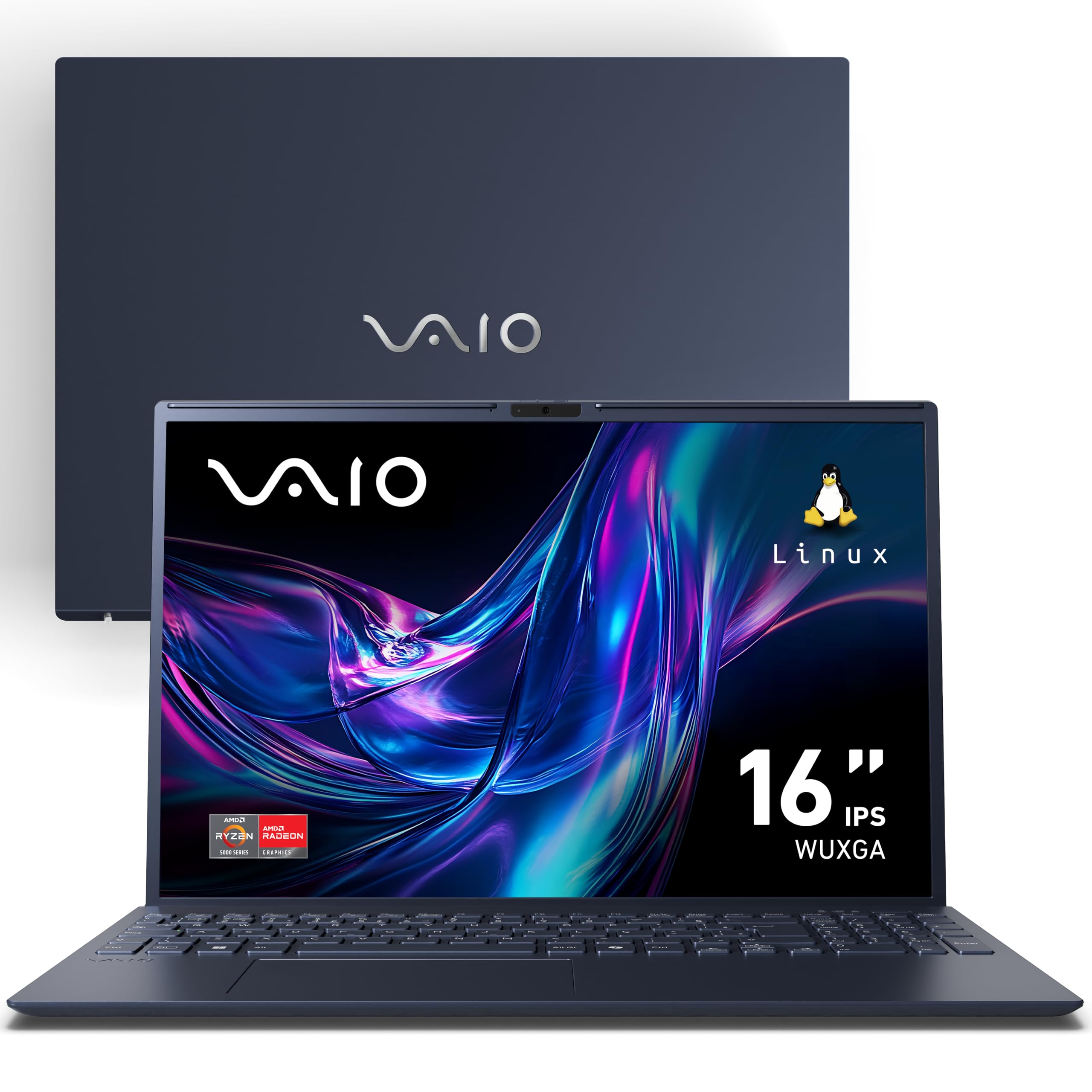 Notebook VAIO FE16 AMD Ryzen 5-5625U Linux 8GB RAM 512GB SSD Wi-Fi 6 Tela 16'' IPS WUXGA Antirreflexo - Cinza Grafite - VJFE69F11X-B0521H - Permite upgrade de memória RAM e SSD