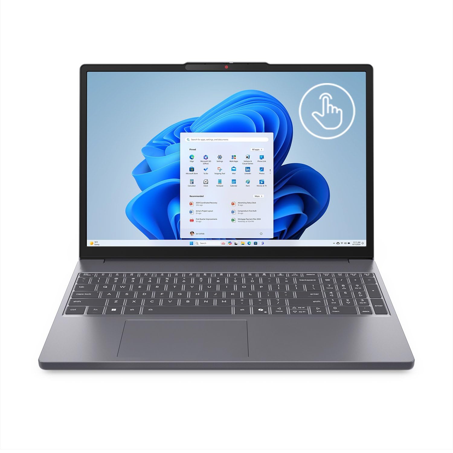 Notebook Lenovo IdeaPad Slim 3 15.3" Touch Screen - Luna Grey - Intel Core i5-13420H, 8GB RAM, 512GB SSD, Windows 11
