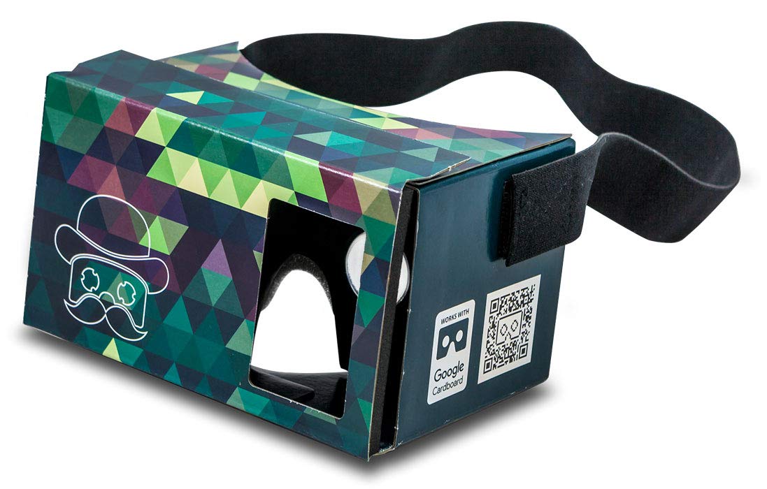 Google Cardboard POP! Cartolina + Alça de cabeça e almofada grátis. Para Android e iPhone de até 6 polegadas. Lentes incluídas. Óculos VR de realidade virtual para óculos VR em 3D.
