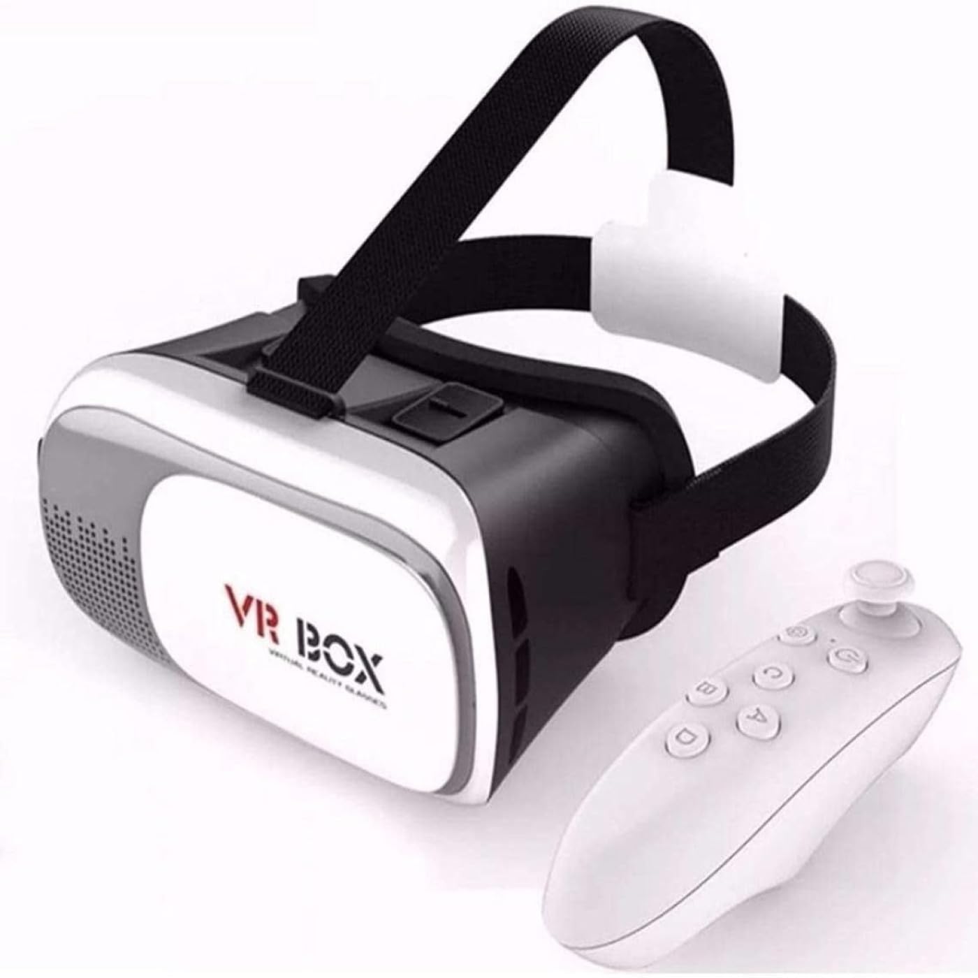 Óculos 3D Realidade Virtual VR Box para Celular até 6,5" | Controle Bluetooth, Lente Ajustável, Suporte para Vídeos 360°, Compatível com Android e iOS