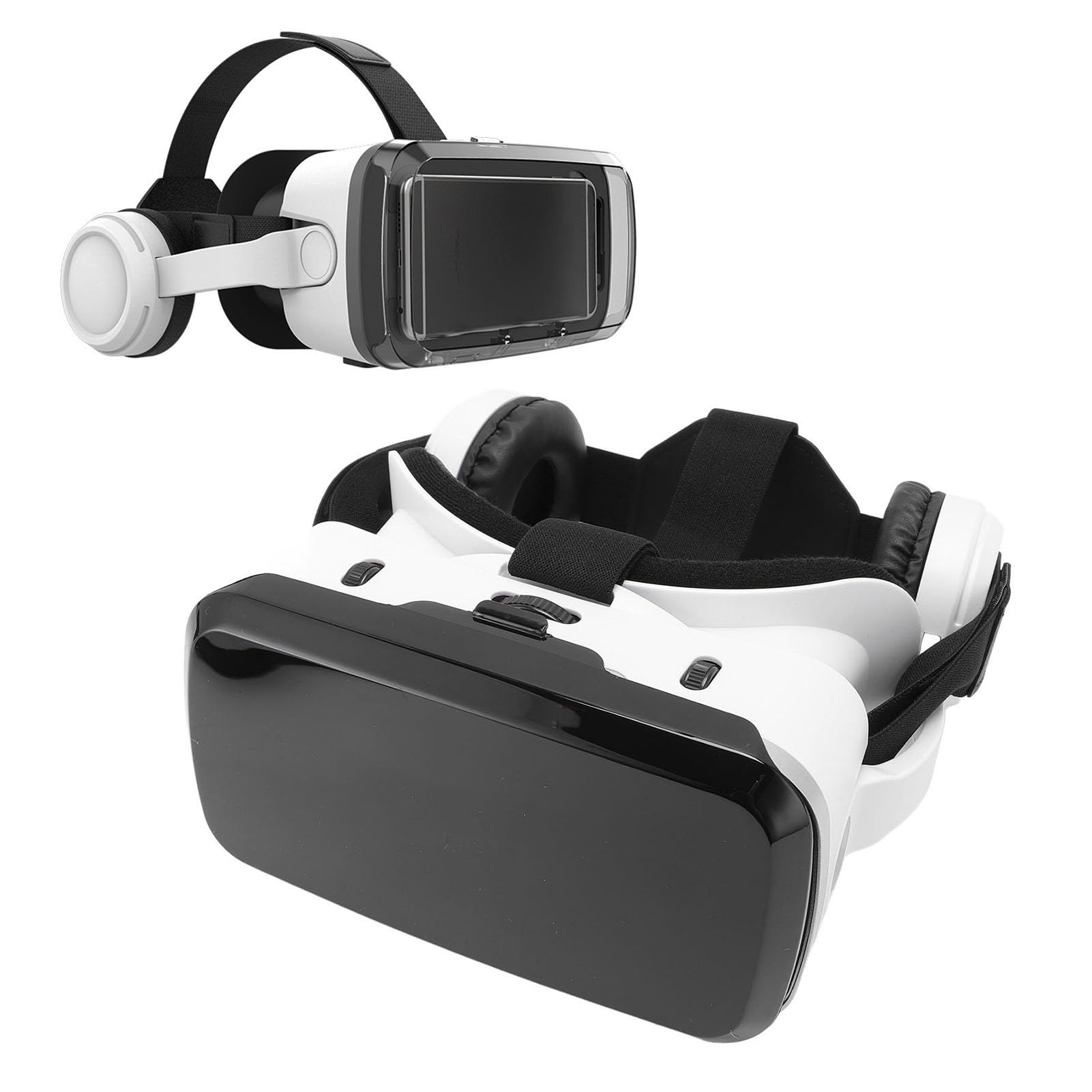 Diyeeni Fone de Ouvido VR para Telefone de 5,5 a 7,2 Polegadas, Com Lente de Bloqueio Azul e Fones de Ouvido Bluetooth Óculos de Realidade Virtual 3D para Jogos de Filmes