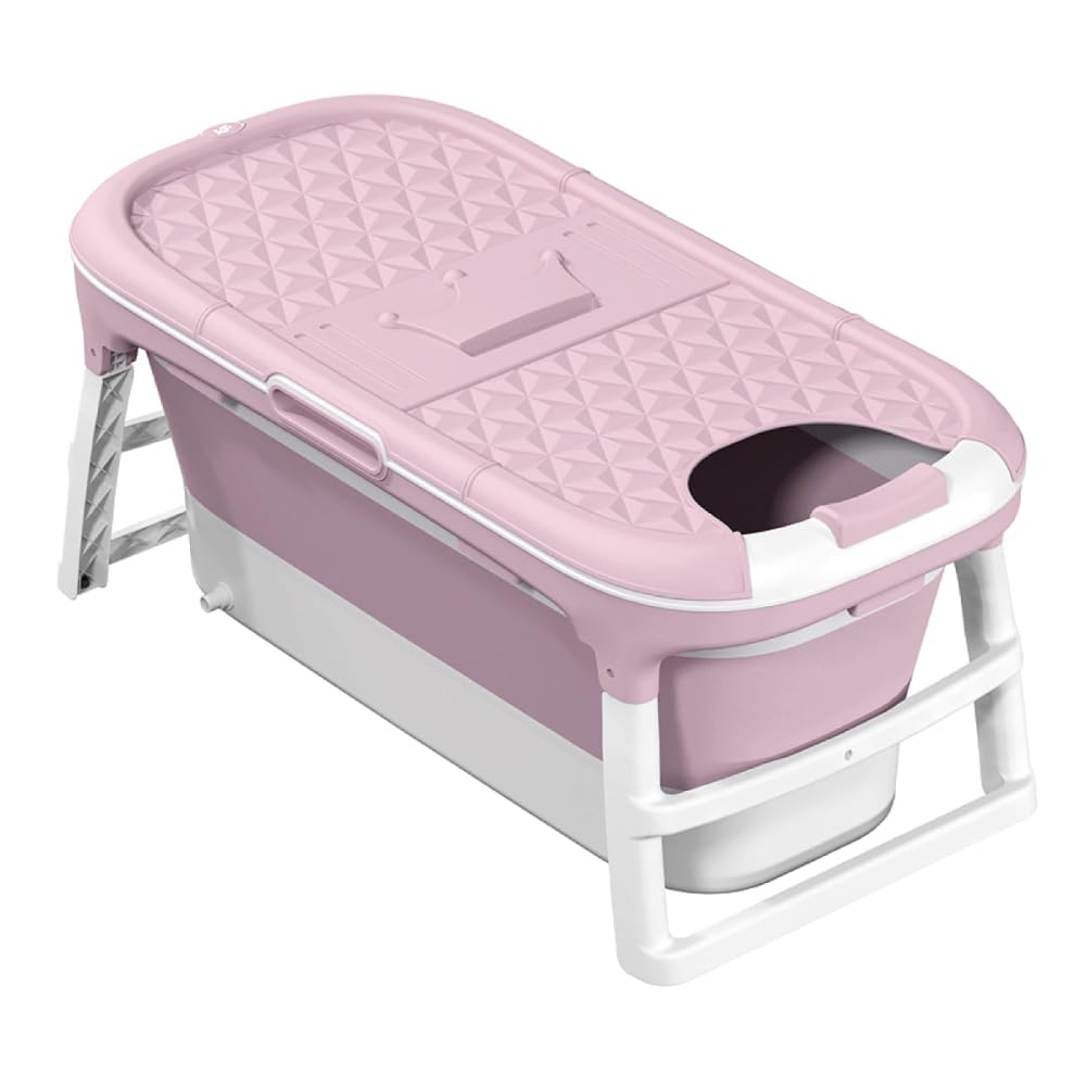 VG PLUS, Banheira Ofurô Dobrável Portátil Adulto 128 Cm Vg+ Rosa