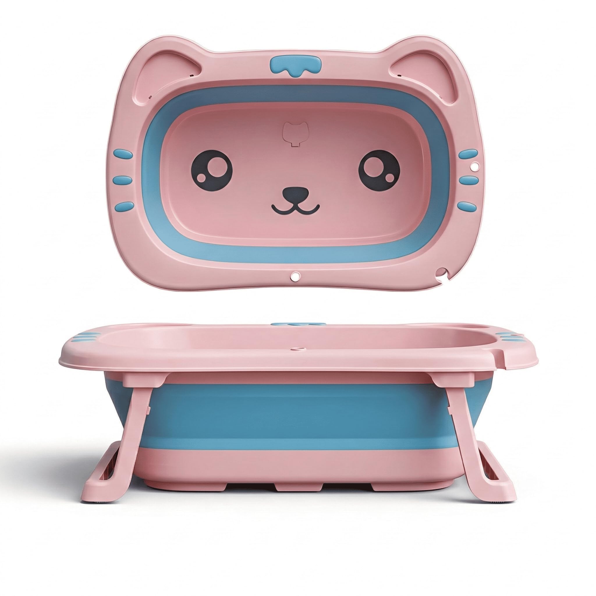 Banheira Vitoriana Infantil P/Bebê Ofurô Silicone Dobrável