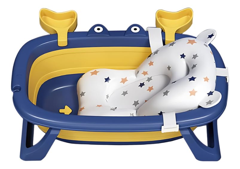Banheira Ofurô Dobrável Compacta C/Cama Flutuante Para Bebê