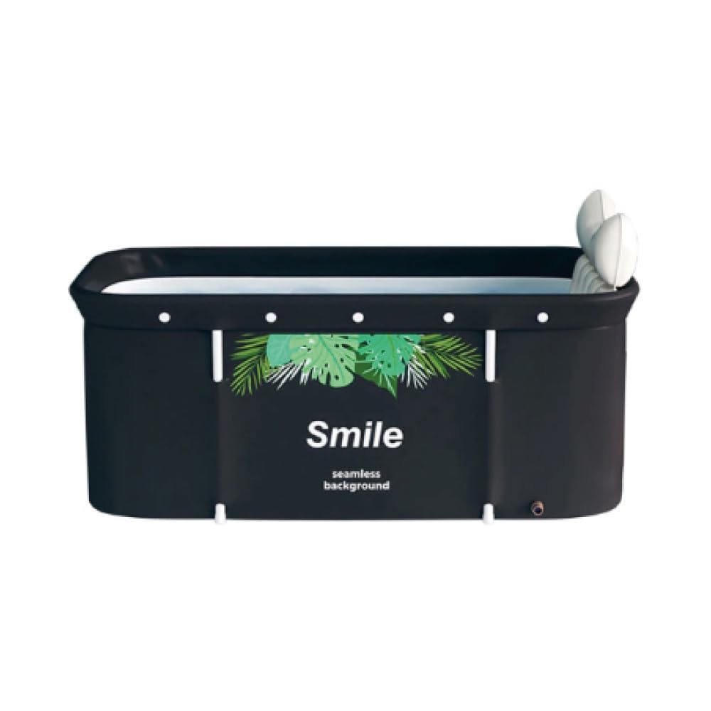 Banheira Ofurô Dobrável Portátil Retangular PVC Com Encosto Inflável (smile)