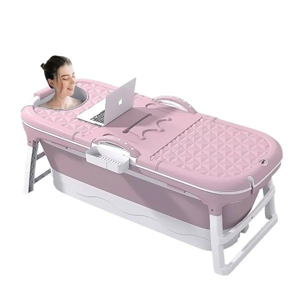 Banheira Dobrável 117 Cm Ofurô 200 Litros(ROSA)