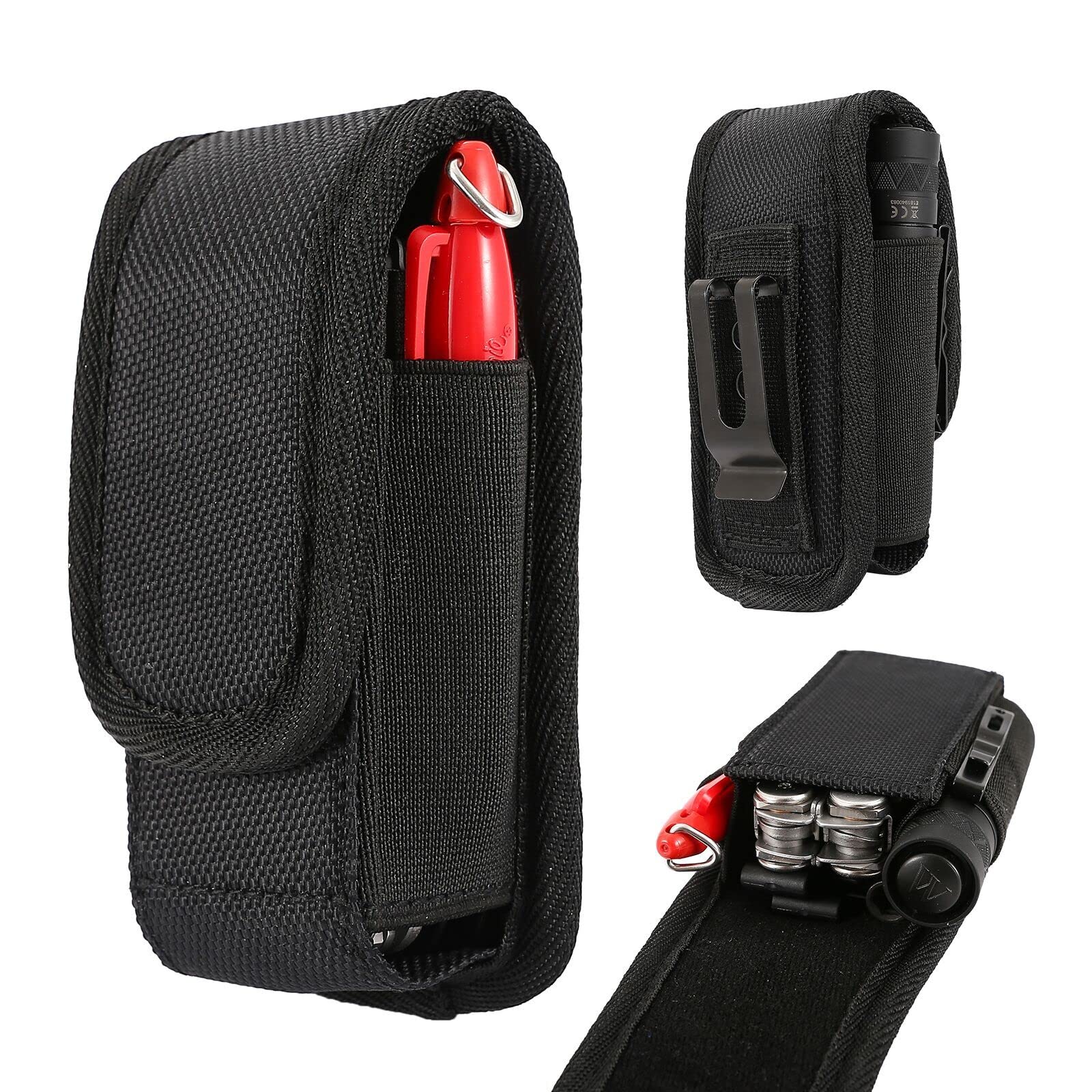 Bainha multiferramentas, bolsa multiferramentas, organizador de cinto EDC para caneta/lanterna/faca dobrável, bainha de faca serve para multiferramentas de 12,7 cm, suporte tático de faca de bolso,
