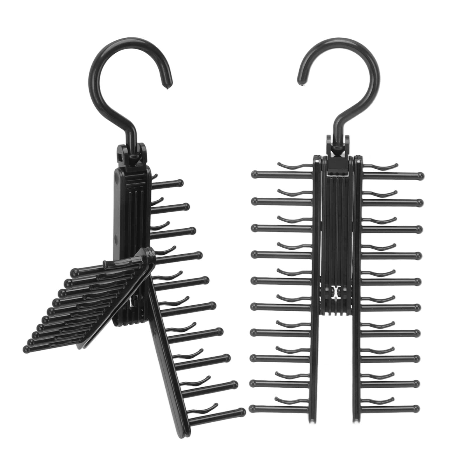 2 peças de suporte de gravata para armário, suporte de cinto de exibição de gravata com gancho de rotação de 360 graus, organizador de gravatas, organizador de gravatas, para homens, pendurar 40