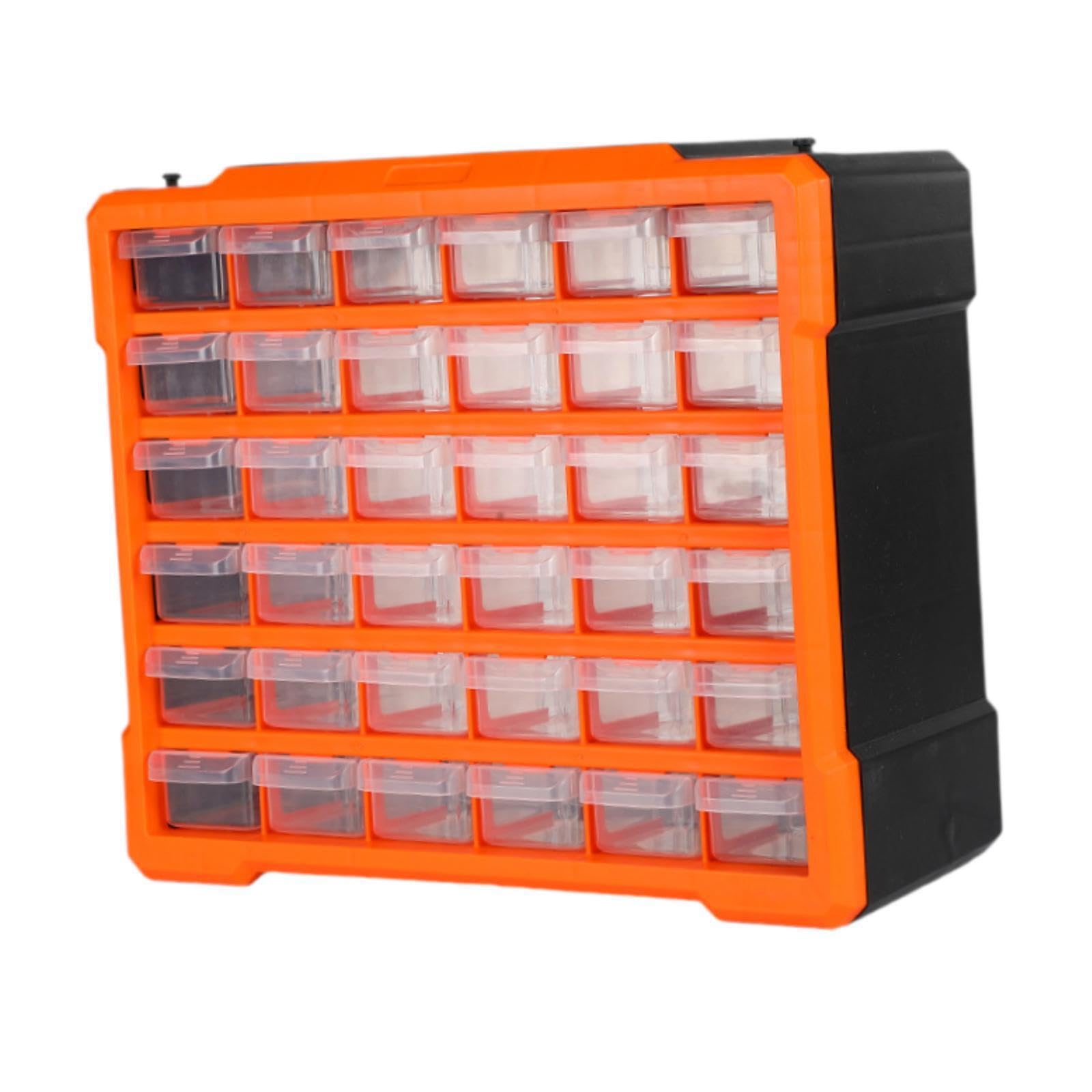 Organizador de parafusos de recipiente de armazenamento de oficina com 36 gavetas transparentes, tornando a organização dos componentes de hardware rápida e fácil caixa de ferramentas