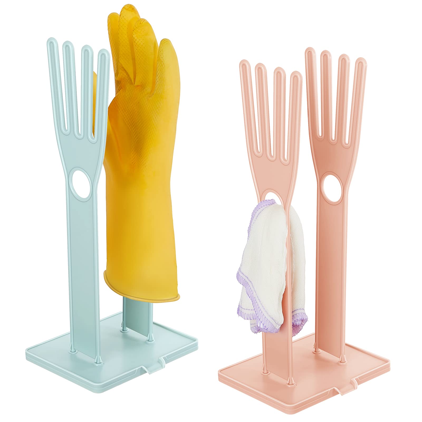 Nuenen 2 peças porta-luvas de cozinha, suporte de secador, luva de plástico, suporte de borracha, suporte de toalha, suporte de toalha, reutilizável, suporte de armazenamento de toalhas para