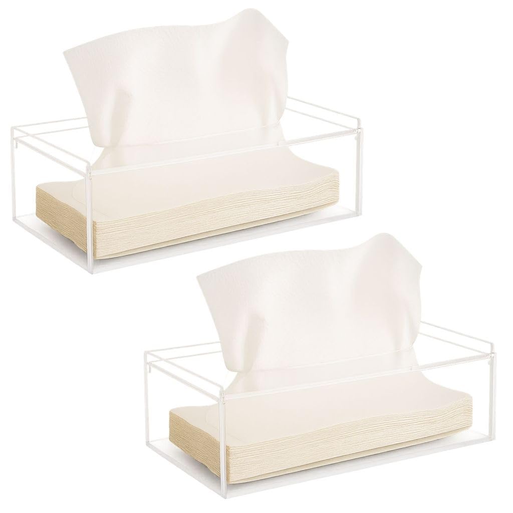 Organizador Articulado Caixa Porta Luvas Máscaras Toucas 21,1x12,1x7,1cm para Entrada de Casa e Ambientes Domésticos(2 Com Furo)