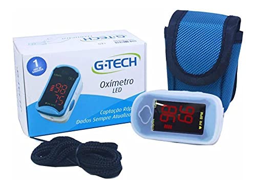 Oxímetro G-tech Led Portátil + Estojo + Cordão + Pilhas