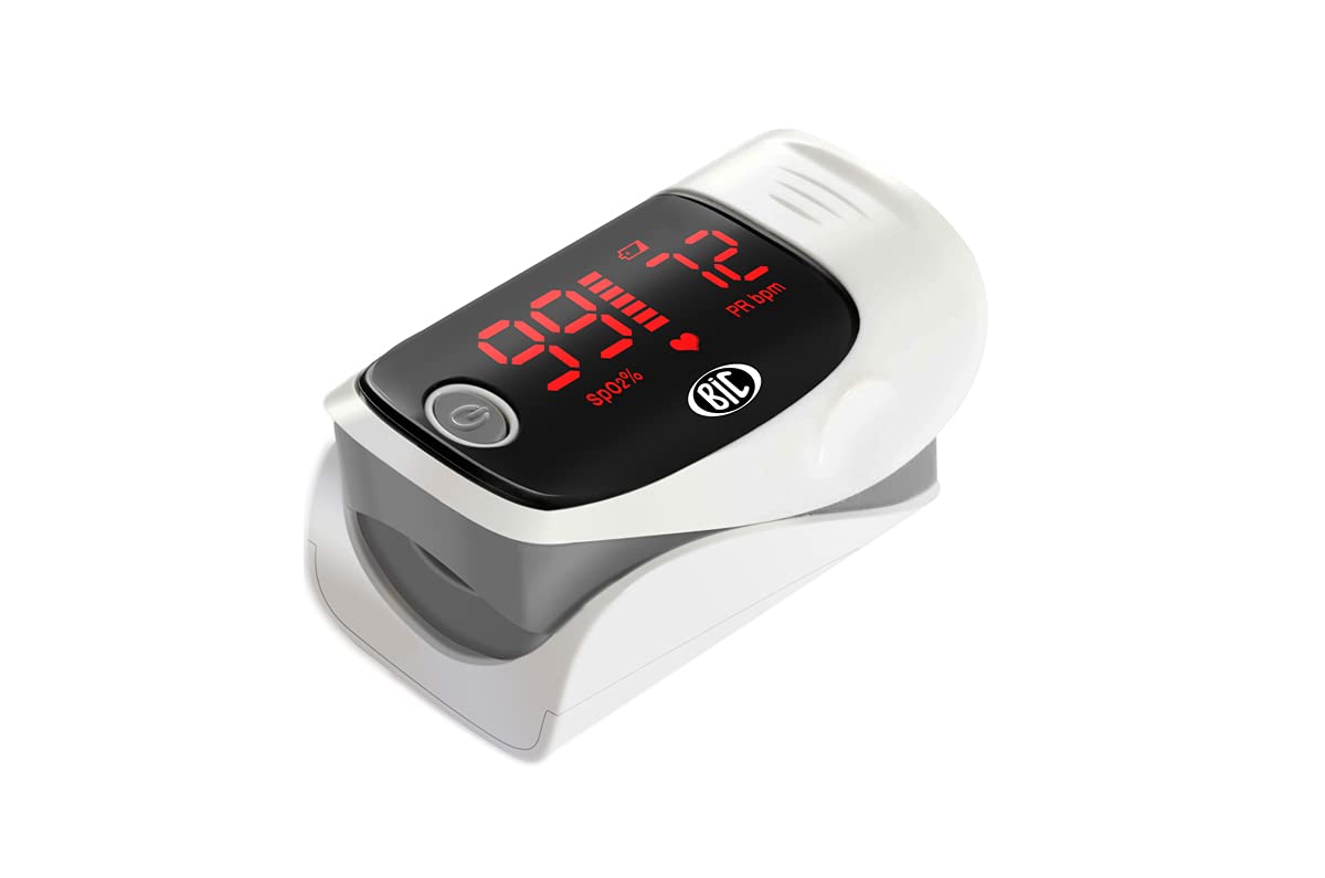 Oxímetro De Pulso Portátil De Dedo Com Visor LCD Cinza